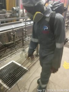 Close-up of pest control equipment used during fumigation at Challawa Plant in Kano