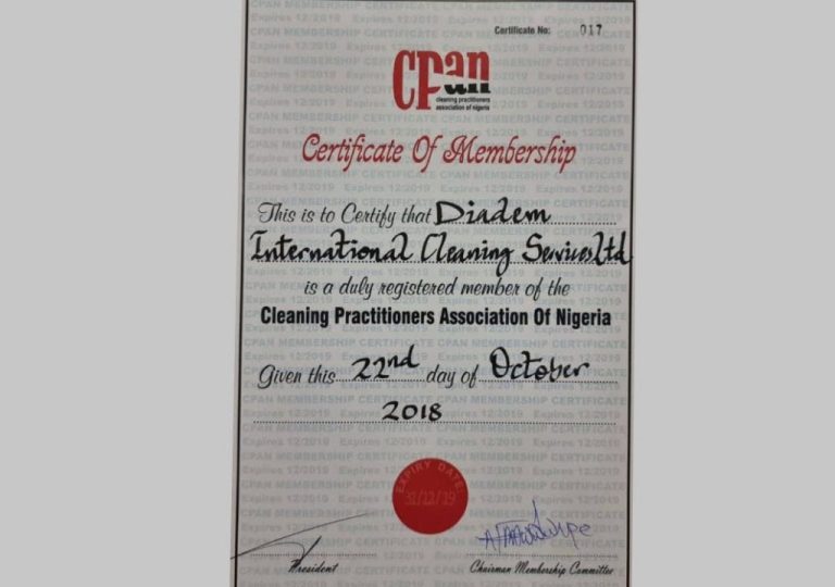 cpan certification of membership - diadem international