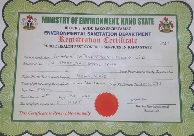 ministry of environment Kano State - Diadem International